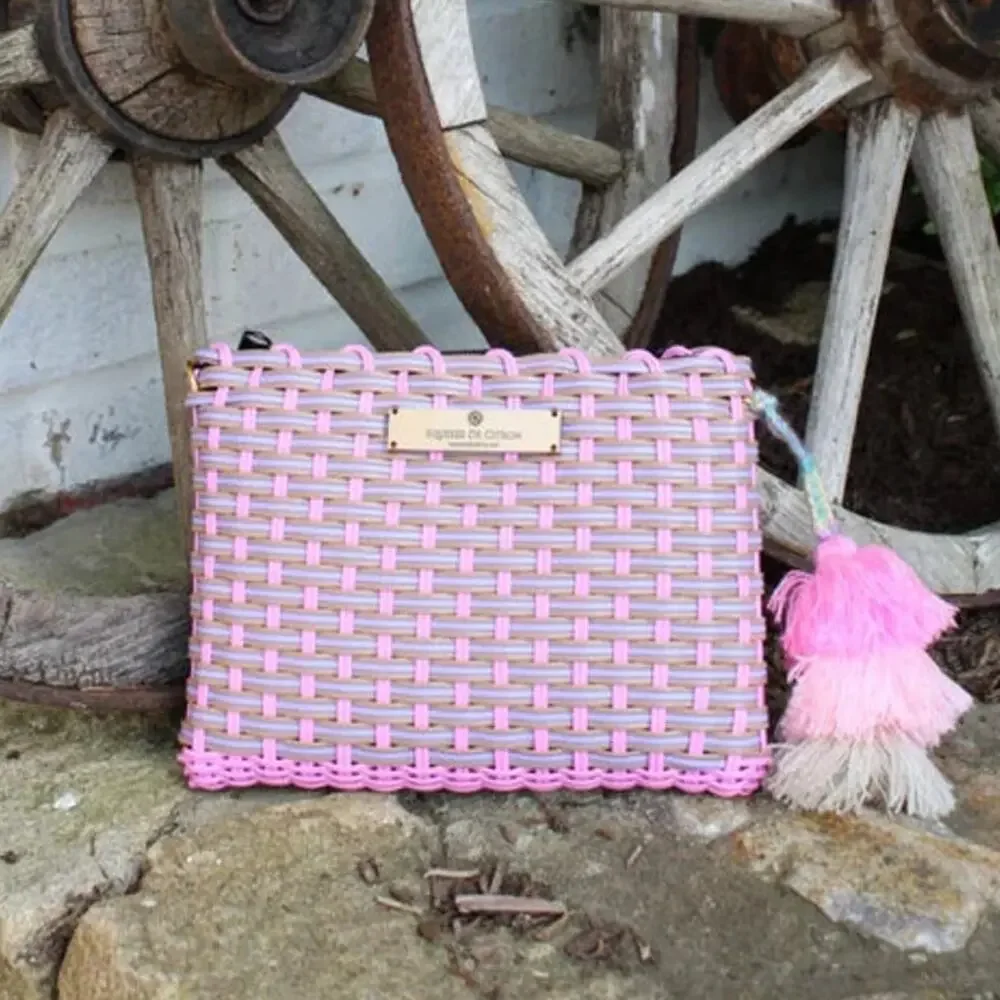 Squeeze de Citron Pink Lilac Nest Lemon Drop small clutch